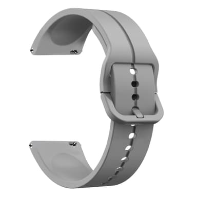 Klockarmband 20 mm i Silikon Grå 20 mm