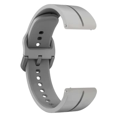 Klockarmband 20 mm i Silikon Grå 20 mm