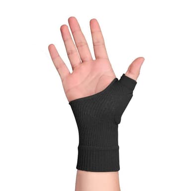 Fingerlösa Handskar / Handledsstöd, 1 par Svart L