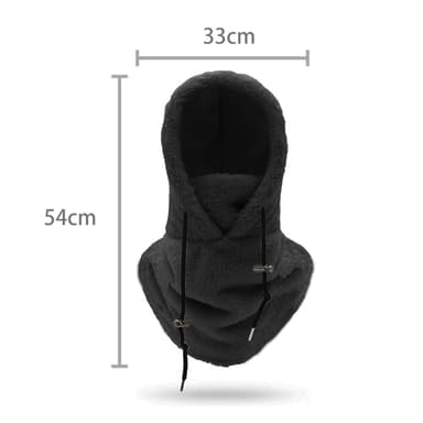 Balaclava Luva med ansikts- och halsvärmare Svart M