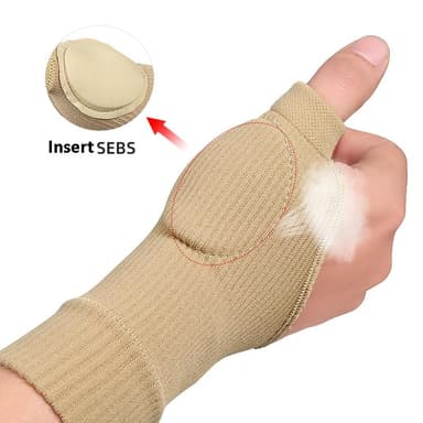 Fingerlösa Handskar / Handledsstöd, 1 par Svart L