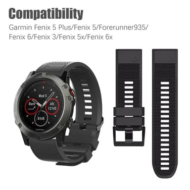 Klockarmband 26 mm Svart