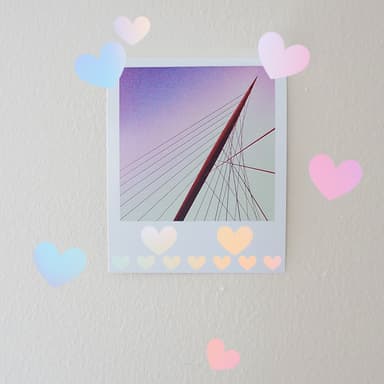 Glow in the Dark Hearts Stickers 2-ark