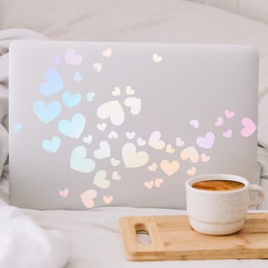 Glow in the Dark Hearts Stickers 2-ark