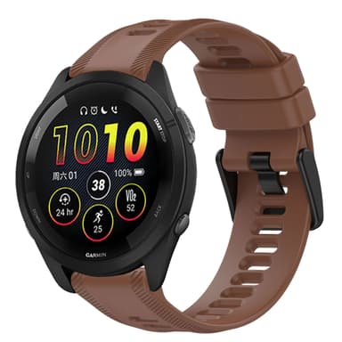 Klockarmband i Silikon för Garmin Forerunner 265/965 Brun