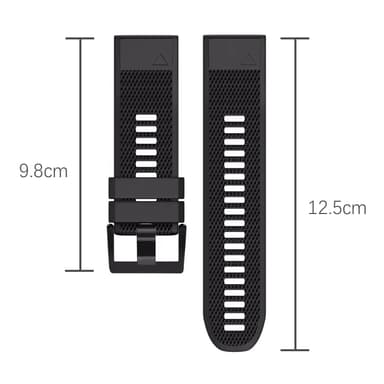 Klockarmband 26 mm Svart