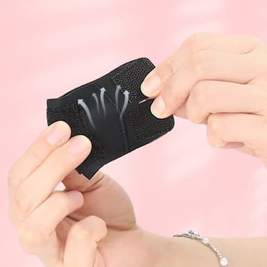 Fingerbandage med skydd för två fingrar Svart M