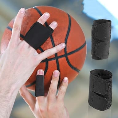 Fingerbandage med skydd för två fingrar Svart M