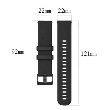 Klockarmband silikon Svart