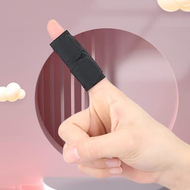 Fingerbandage med skydd för två fingrar Svart M