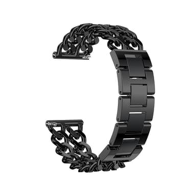 Alloy Dubbelrads Kedja för Fitbit Versa-serien Svart Fitbit Versa 3