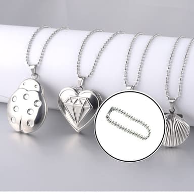 Kulkedja med lås 10-pack Silver 12 cm