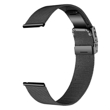 Armband Rostfritt stål Garmin Venu 3S / Forerunner 265s 18 mm Svart