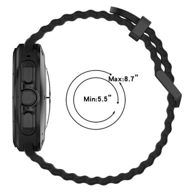 Klockarmband i Silikon för Samsung Watch Ultra 47mm Svart
