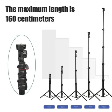 Mobilstativ / kamerastativ selfiepinne tripod (45-160 cm)