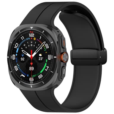 Klockarmband med Magnetiskt Spänne, Samsung Watch Ultra 24mm Svart