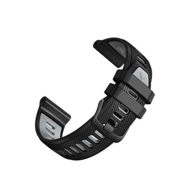 Klockarmband i Silikon Svart+grå