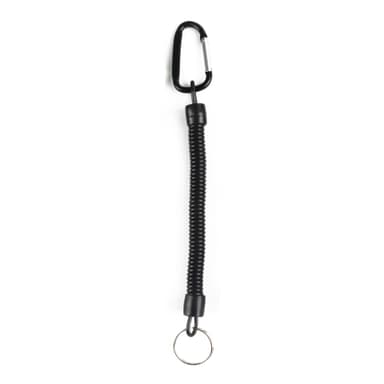 Indragbart Bungee-Snöre med Öglor, Lanyard, Nyckelring Svart