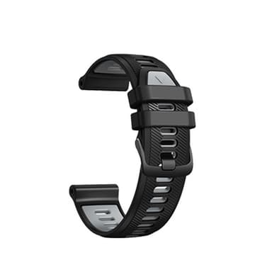 Klockarmband i Silikon Svart+grå