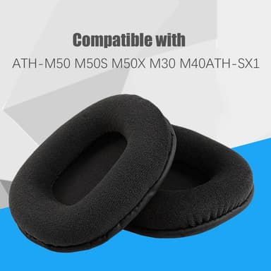 Ersättande Öronkuddar för Audio Technica ATH-M50 M50S M50X M30 M40ATH-