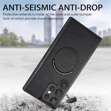 Magnetiskt telefonfodral i skinnimitation för Samsung Samsung Galaxy S