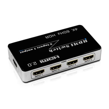 HDMI Switch 5 in 1 Out 4K   60Hz Svart