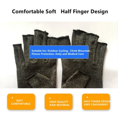 Fingerlösa Kompressionshandskar 1 par Beige M