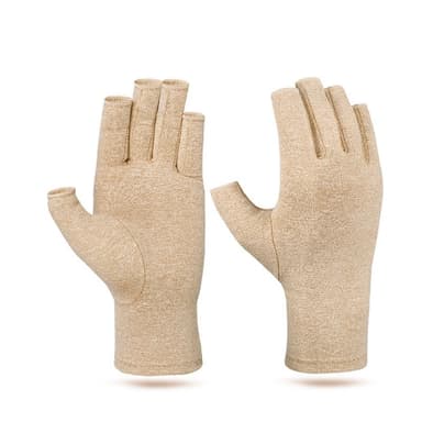 Fingerlösa Kompressionshandskar 1 par Beige M
