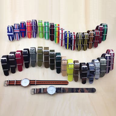 Ersättande Klockarmband Nylon 18 mm Flerfärgad