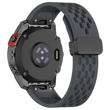 22mm Silikonarmband för Garmin Epix Pro 47mm/Fenix 7/Fenix 7 Pro Mörkg