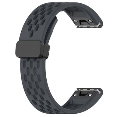 22mm Silikonarmband för Garmin Epix Pro 47mm/Fenix 7/Fenix 7 Pro Mörkg