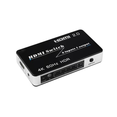HDMI Switch 5 in 1 Out 4K   60Hz Svart