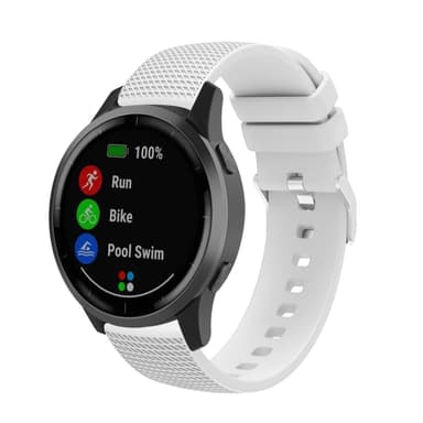 Klockarmband i Silikon för Garmin Vivoactive 4 18mm Vit