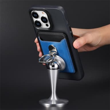 Magnetisk korthållare med Stativ för iPhone 15/14/13/12 Blå