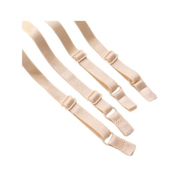 Justerbar och Elastisk Bh-Rem, 8 mm Bred, 5 par Beige