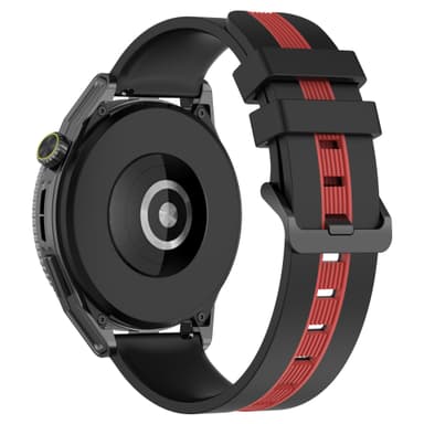 20mm Silikonarmband för Samsung och Huawei Klockor Svart+grå