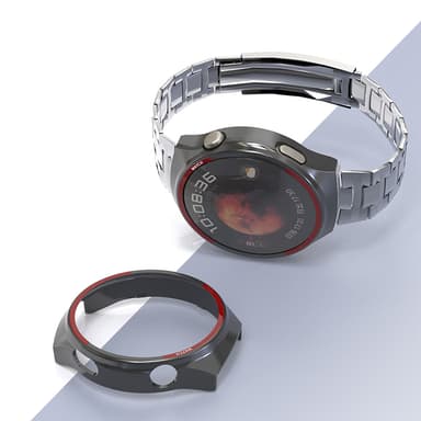 Huawei Watch 4 Pro PC-fodral med skärmskydd - Svart