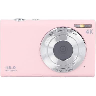 Digitalkamera 48MP 2,7K FHD 16X digital zoom, webcam, autofokus Rosa
