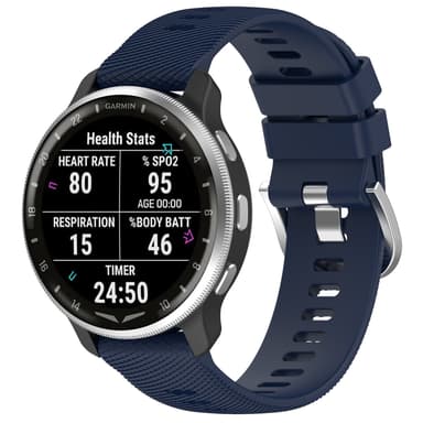 20 mm Universal Cross-Pattern Silicone Watch Band för Samsung, Garmin,