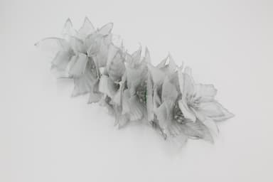 Julrosor konstgjorda blommor juldekoration 12-pack Vit/silver