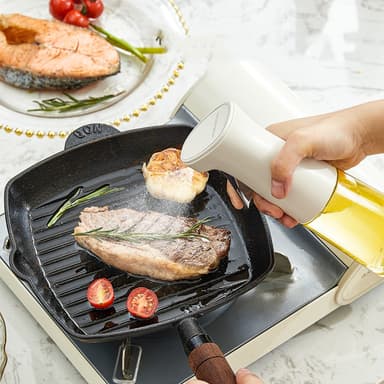 240 ml Oljesprayflaska i glas - Sprayflaska för Köket Vit