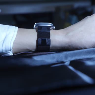 Klockarmband i rostfritt stål för Apple Watch 42/44/45/49 mm Svart