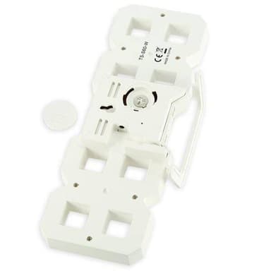 Stor digital väggklocka / väckarklocka i 3D med vitt LED-ljus – Multifunktion