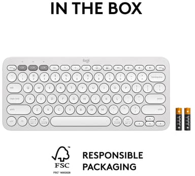 Logitech Pebble Keys 2 K380s trådlöst tangentbord (Off-White)