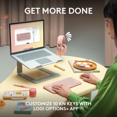 Logitech Pebble Keys 2 K380s trådlöst tangentbord (Off-White)