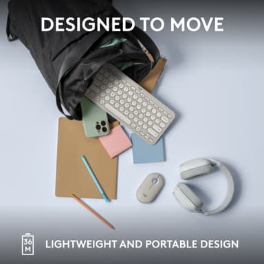Logitech Pebble Keys 2 K380s trådlöst tangentbord (Off-White)