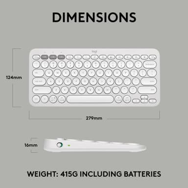Logitech Pebble Keys 2 K380s trådlöst tangentbord (Off-White)