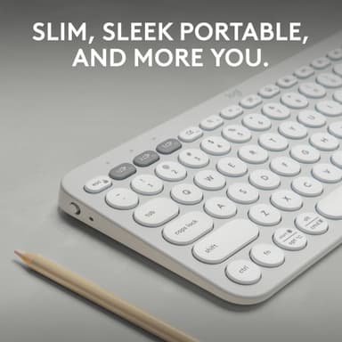 Logitech Pebble Keys 2 K380s trådlöst tangentbord (Off-White)