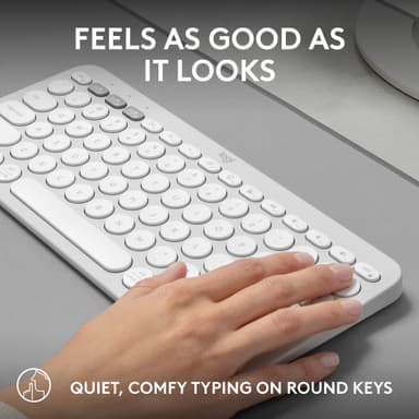 Logitech Pebble Keys 2 K380s trådlöst tangentbord (Off-White)