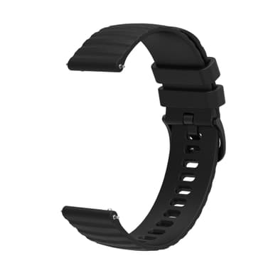 Klockarmband i Silikon Svart 22 mm